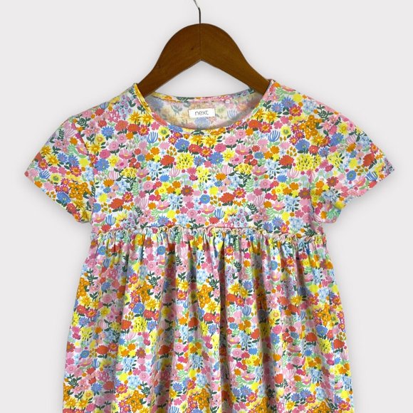 NEXT Floral Jersey Short Sleeve Dress - Picture 2 of 5